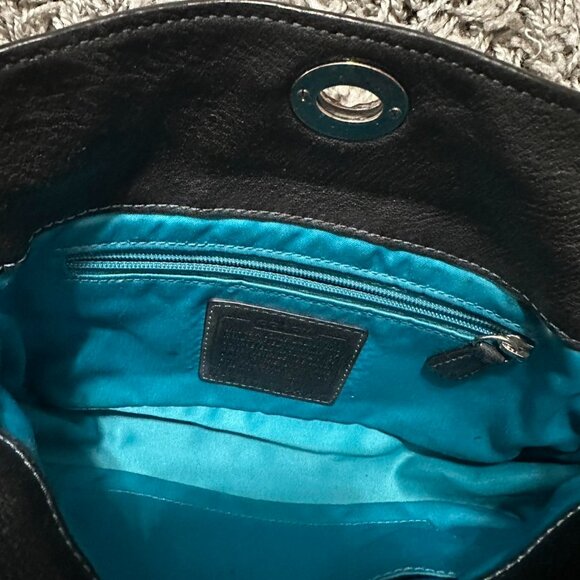 Coach Black Leather Mini Bag with Turn Lock - Picture 4 of 8